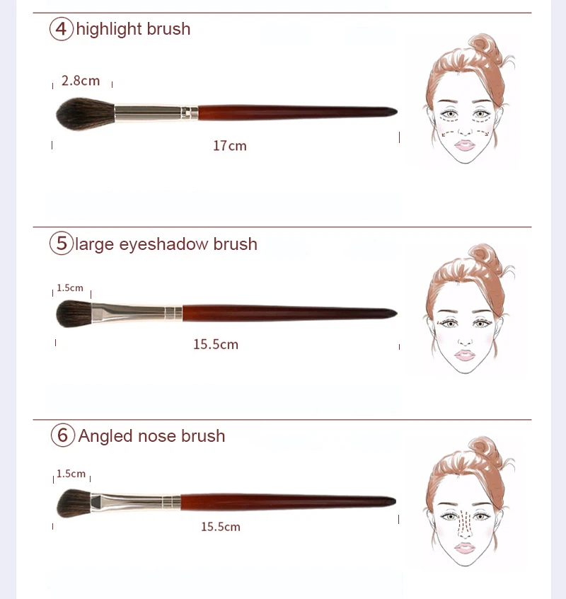 beauty makeup brushes size 2