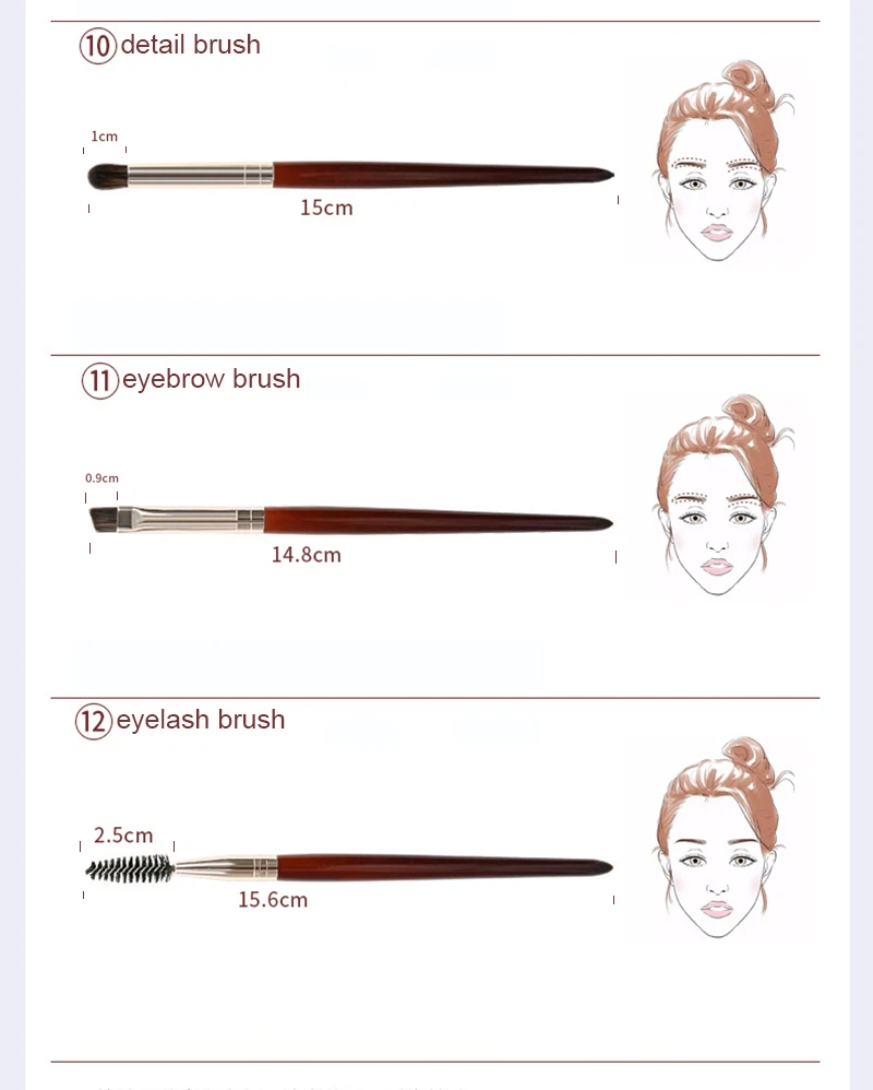 beauty makeup brushes size 4